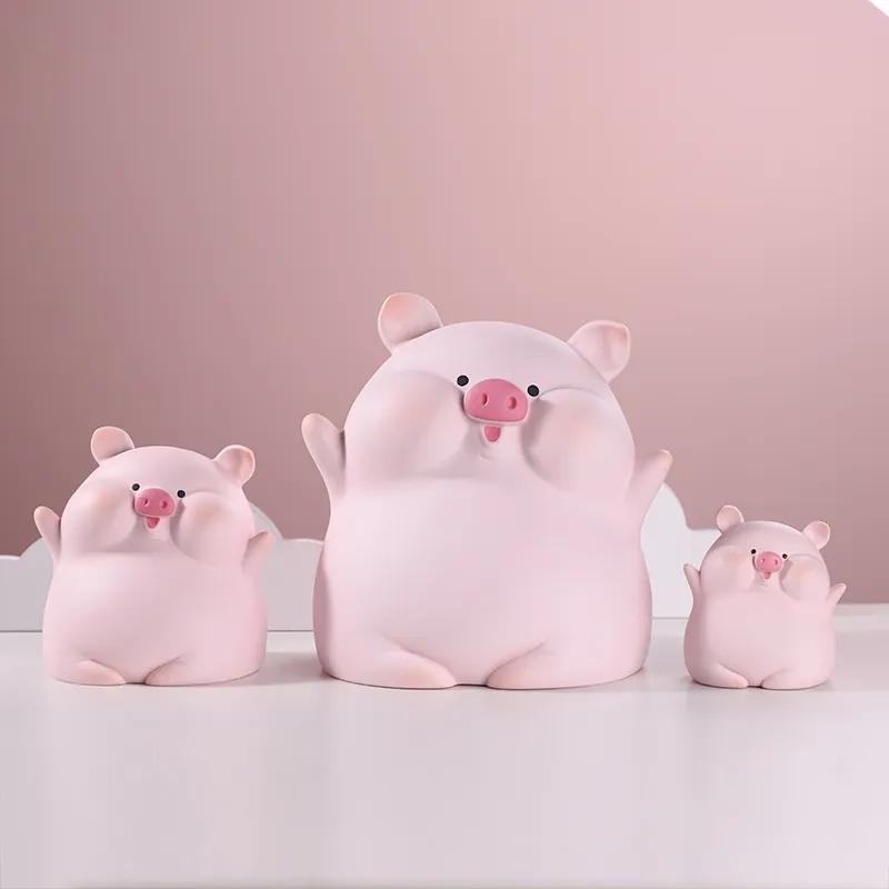 Nydelig Pig Piggy Bank Sparer Mynt Penger Søt Bankboks Vinyl Anti Fall Piggy Bank Bursdagsgaver Home Decor Ornament