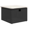 VidaXL Ensemble de Canapé de Jardin 6 Pièces avec Coussins Rattan Poly Noir 3359649
