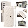 For Samsung Galaxy S24/Galaxy S25 Wallet Case with Straps,Rhombus Leather Stand Phone Cover