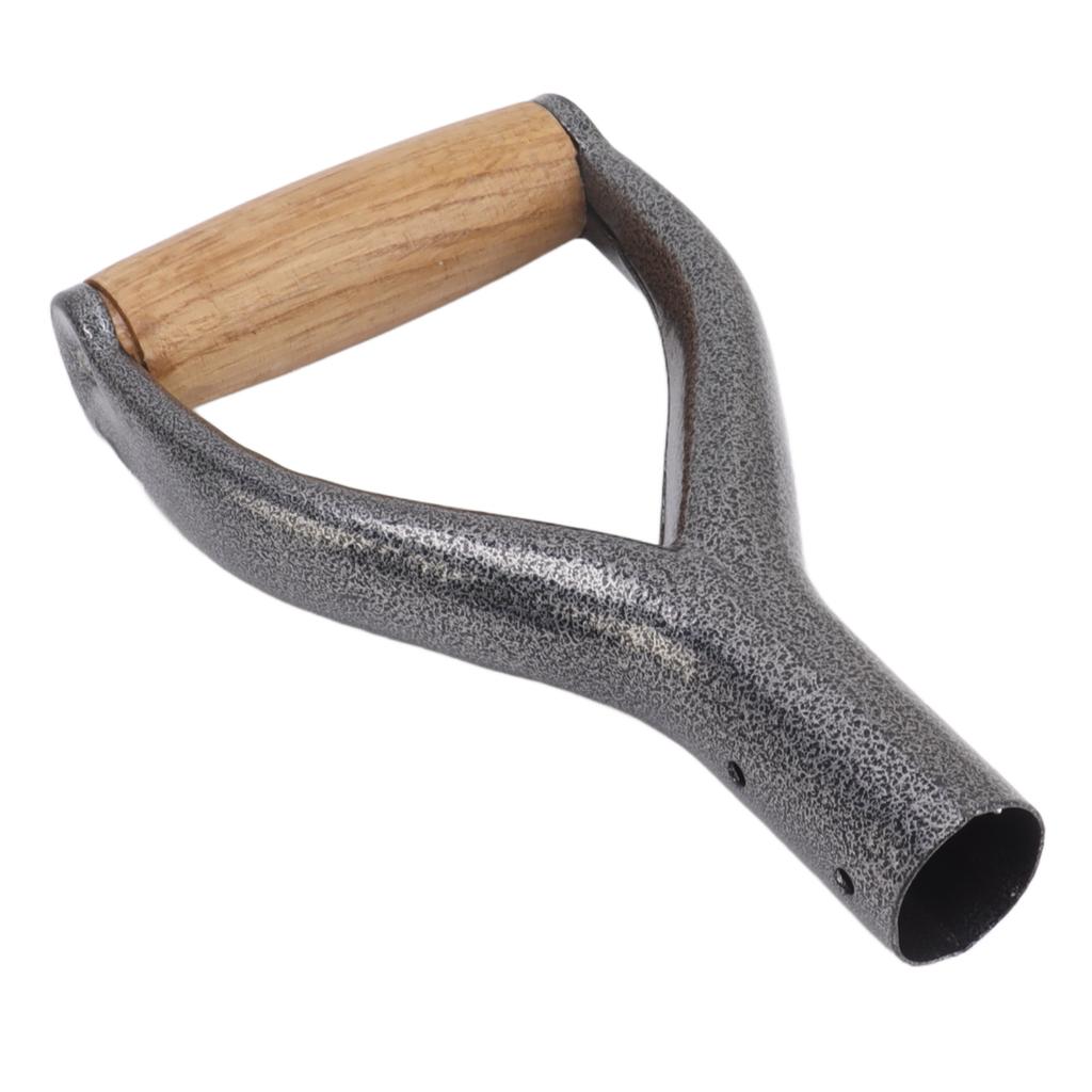 Shovel Handle Y Shaped 12.22in Inside Diameter Replacement Spade Handle with Wooden Grip for Garden Digging Raking Tool