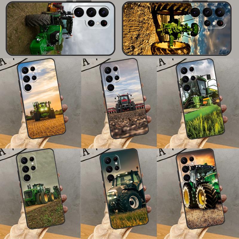 Farm Vehicle Tractor Phone Case For Samsung Galaxy S25 Ultra S24 S23 S22 S21 Ultra S9 S10 Plus S20 FE Funda Cover