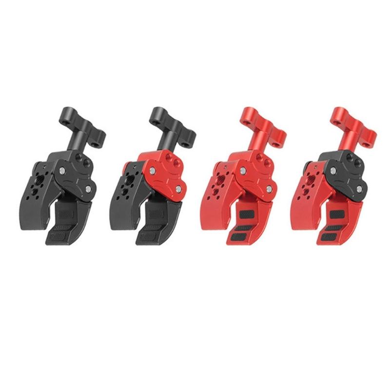 Aluminum Super Crabbing Clamp with 1/4inch 3/8inch Screw Threaded for Photography Accessories Equipment Mounting
