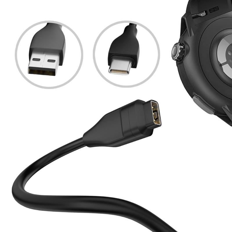 100cm Verlängerte Länge Smartwatch Ladekabel Doppelte Schnittstellen USB und Typ C Sicheres Laden für Sport- und Fitnessuhren