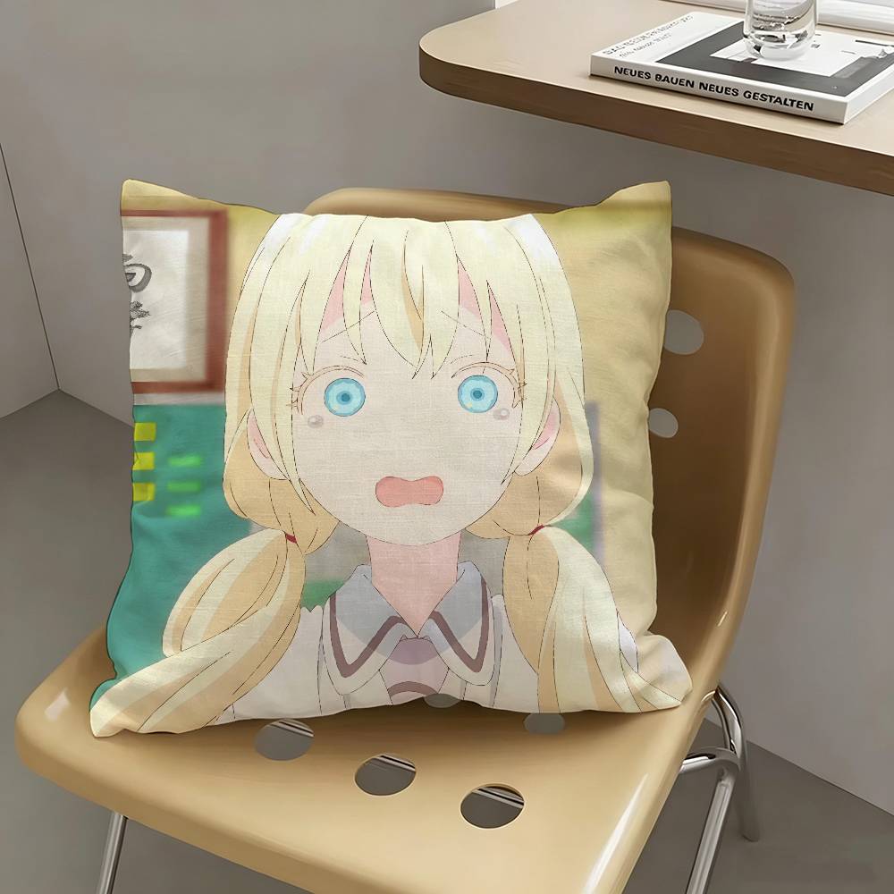 1pc Anime Asobi Asobase Characters Pillow Case Fashion Square Pillowcase Bedroom Sofa Room Ins Decoration Leisure