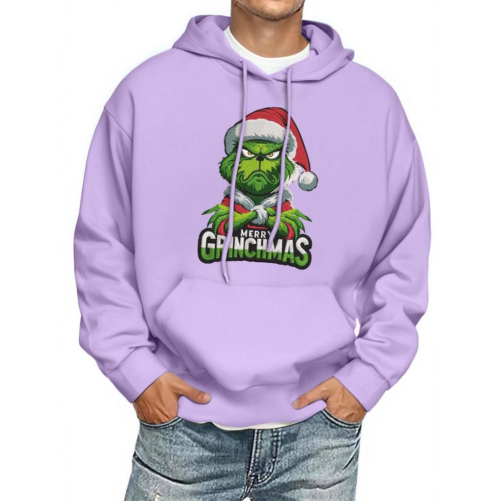 Men's Print Hooded Sweatshirt Long-Sleeve Casual Pullover Hoodie Hooded Sweatshirt