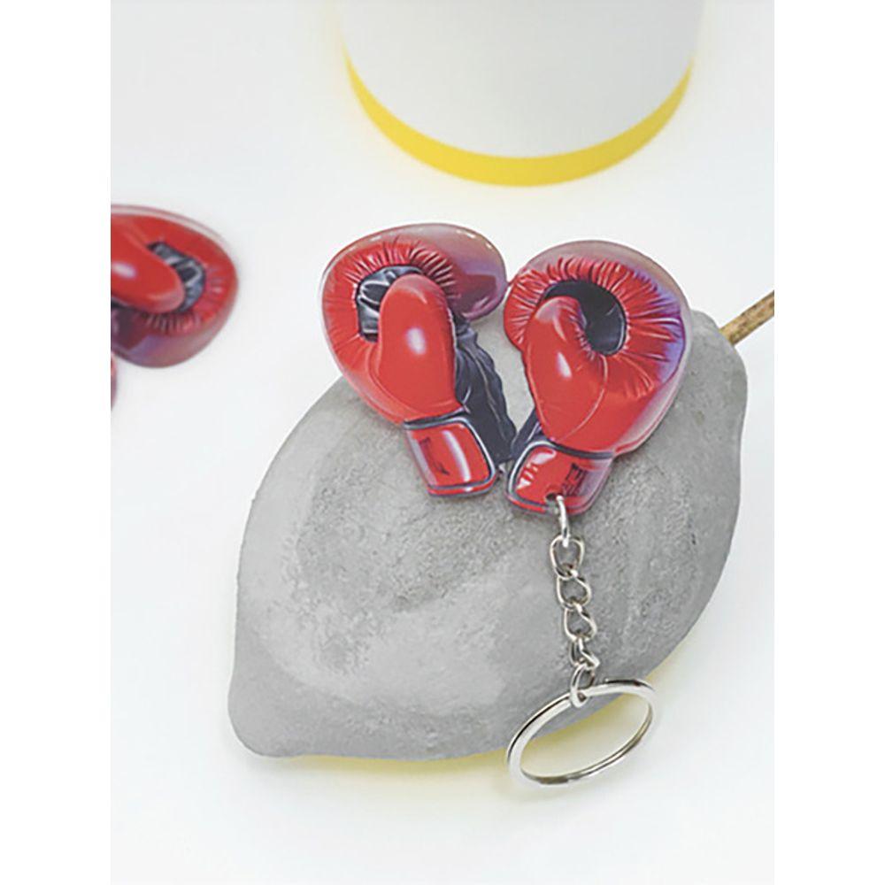 Briskstyle Red Boxing Glove Shaped Flat Acrylic Keychain