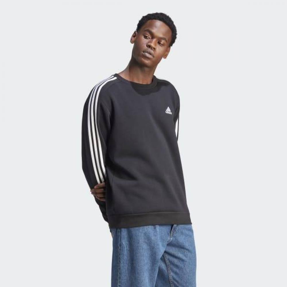 Adidas Unisex Cozy Essential Fleece 3s Sweatshirt With Eco Friendly Materials