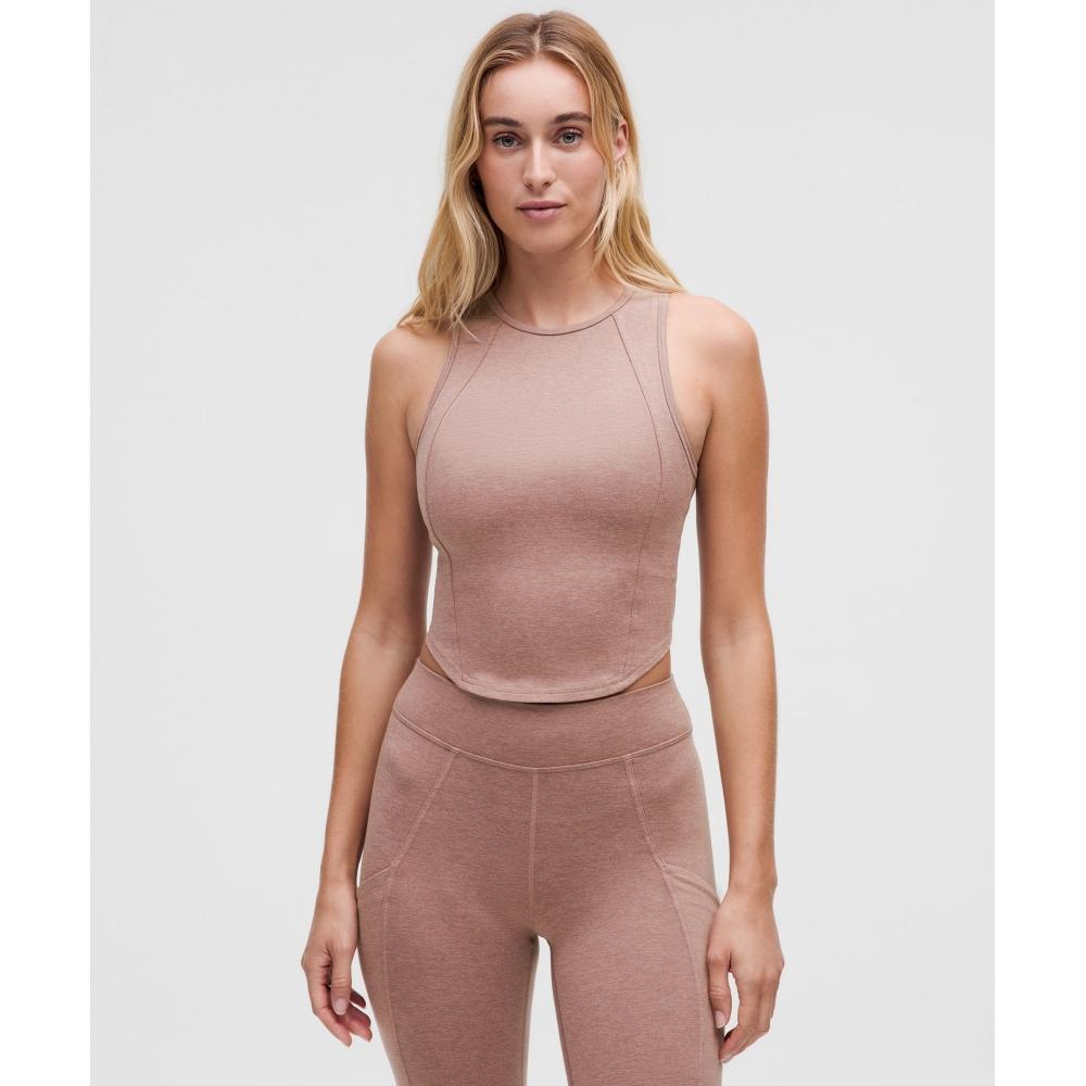 

Lululemon Softy Suedey Crewneck Cropped Tank Top Twilight Rose Twilight Rose 4