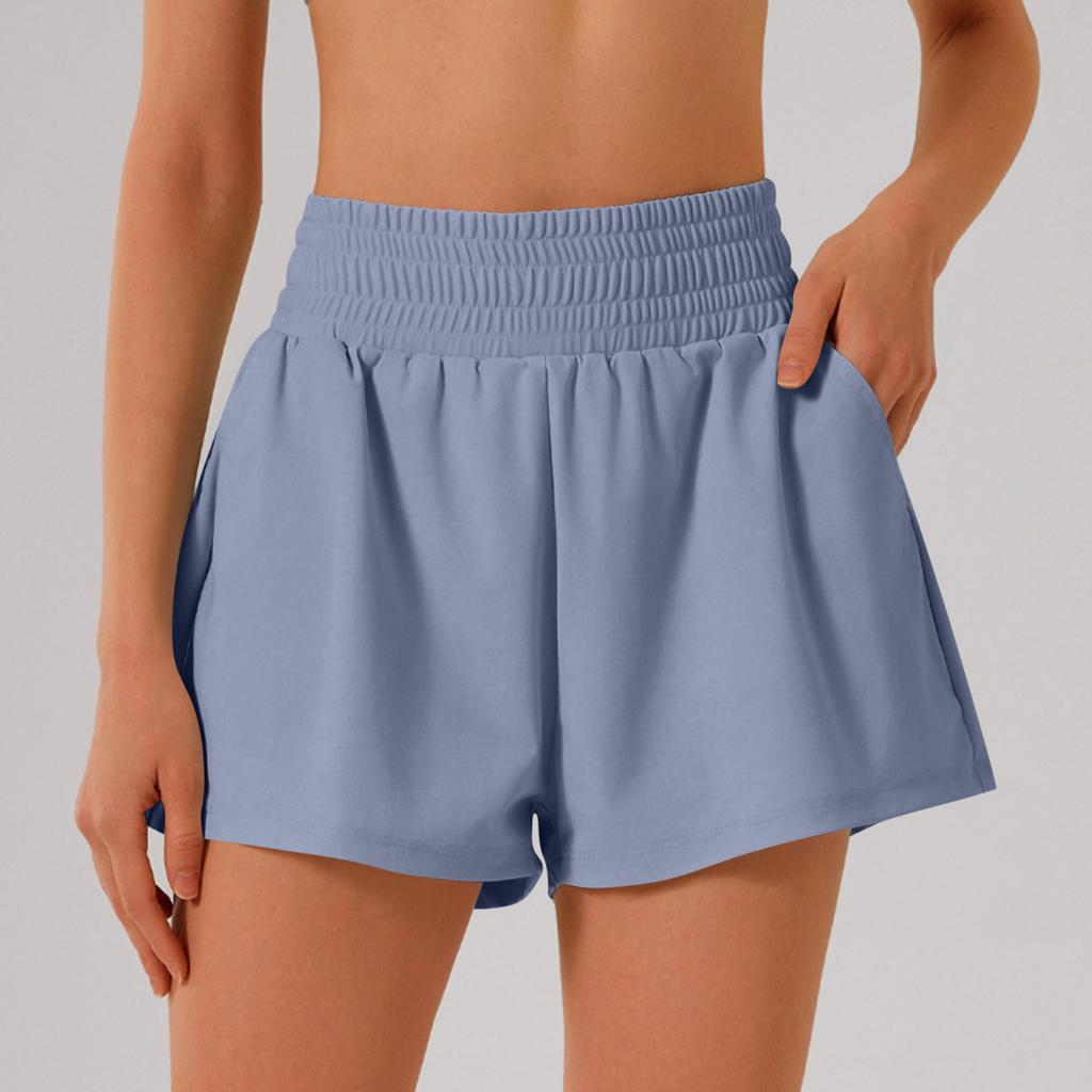 Women's High Waist Athletic Shorts Lightweight Quick Dry Running Shorts with Elastic Waistband and Inner Lining for Gym Yoga and Casual Wear