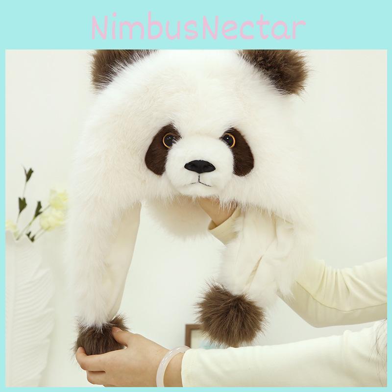 Niedliche Warme Dicke Panda Ohrenschutz Mütze Für Erwachsene Und Kinder Outdoor