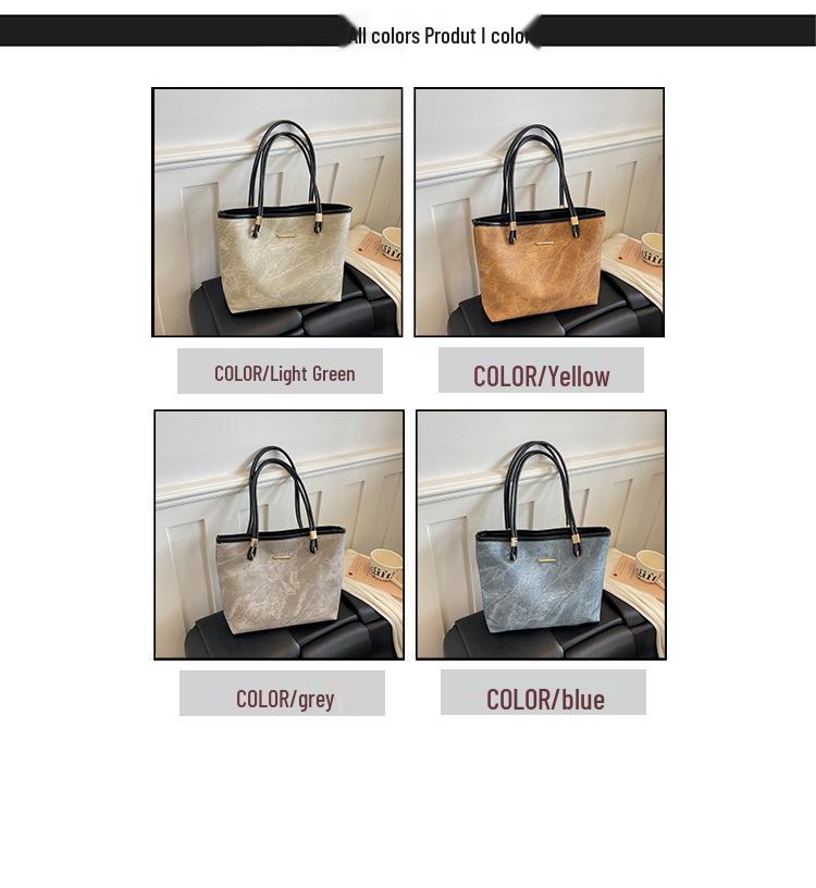 Luxury Spring/Summer 2026 Women's Fashionable Large Capacity Tote Bag - Versatile Single Shoulder Commuting Bag