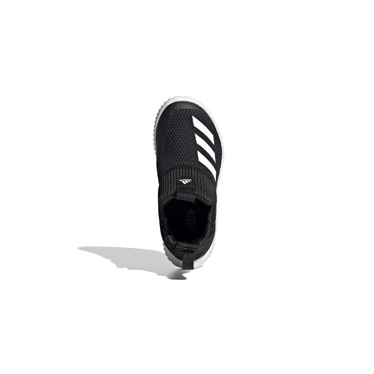 adidas Rapidazen Round Tip Slip Resistant And Breathable Low Top Running Shoes Black White Children Aged 3 7 Years Old FV2607