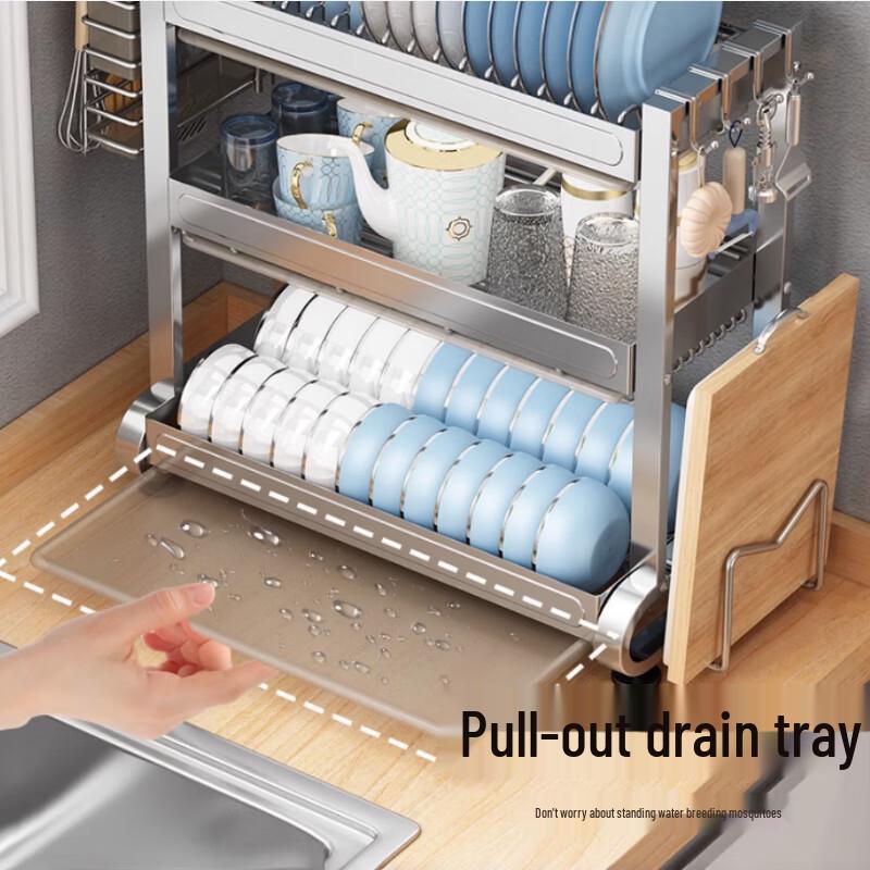 Multifunctional 3-Tier Aluminum Dish Drying Rack