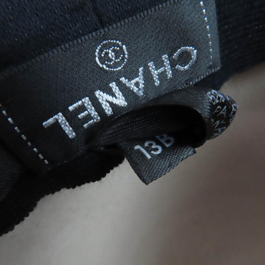 Excellent CHANEL Hat COCO Mark Button Fedora Hat Beige Felt Women M 13B Used