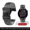 Calfskin strap Bracelet Carbonfiber Grain Watchband 18mm 20mm Red Orange Stitching Watch Band 21mm 22mm 23mm 24mm Watch Strap
