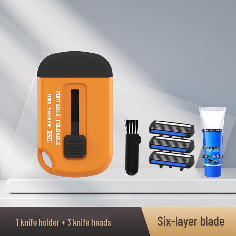 Razor Manual 5-Blade Retractable Portable Shaver for Men and Women's Hair Removal