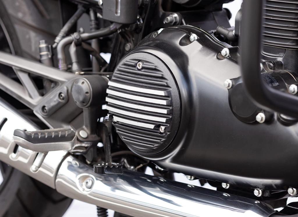 Kijima Motorcycle Parts Aluminum Engine Set of Contrast Dress-Up Covers, 2, GB350/S ('21-/2BL-NC59) Cylinder, Black/Silver, 101-1512