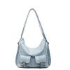 Multi Pocket Solid Color Handbag Single Shoulder Underarm Bag Backpack Fashion