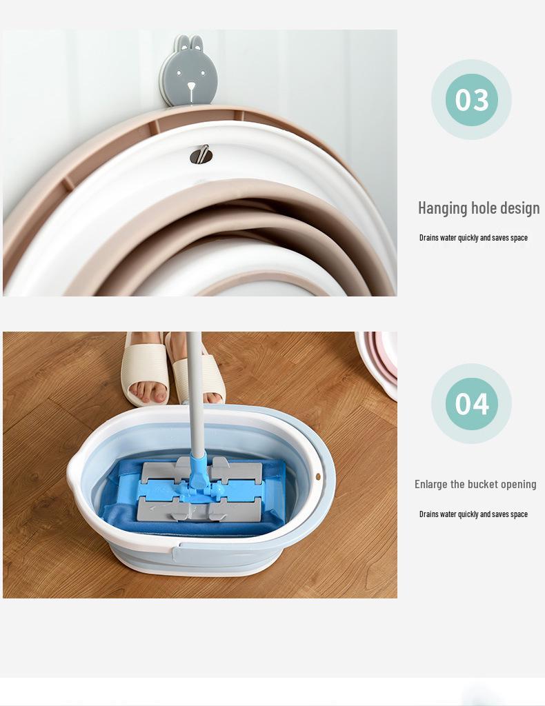 Portable Foldable PVA Mop Bucket for Indoor & Outdoor Use