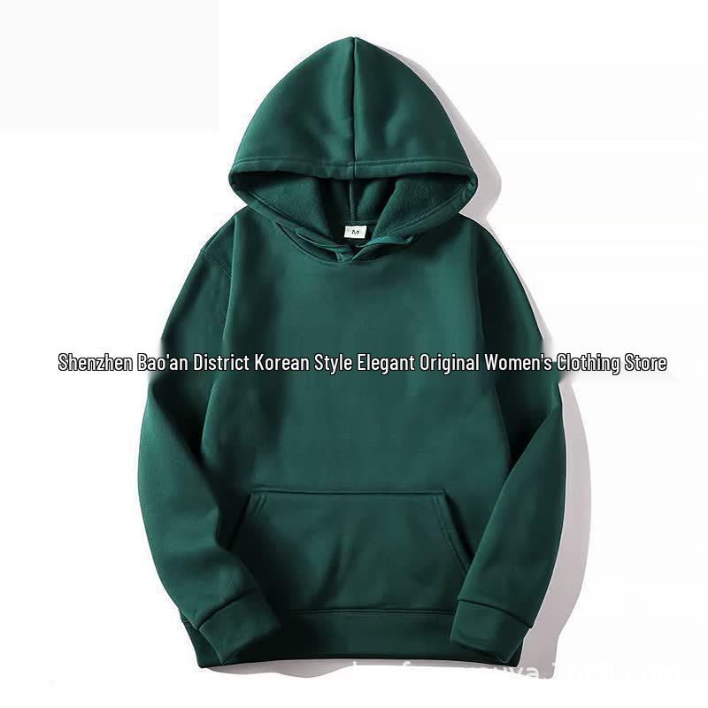 2023 Autumn/Winter Cross-border Casual Loose Hooded Sweatshirt with Plus Velvet for Men and Women