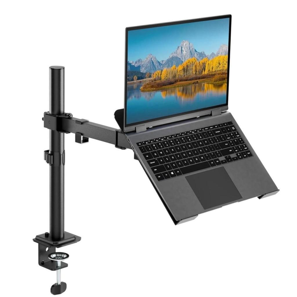 Punch-Free Telescopic Monitor Stand with Rotating, Lifting Arm