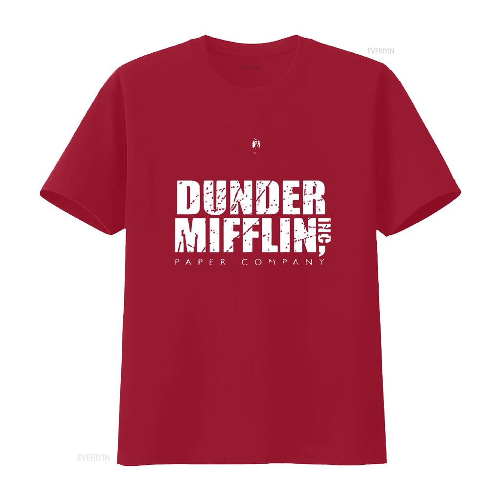 Dunder Mifflin Paper Companty Vintage Distressed T Trendy Summer Top for Women Unique Print Shirt Vintage Washed Stretched