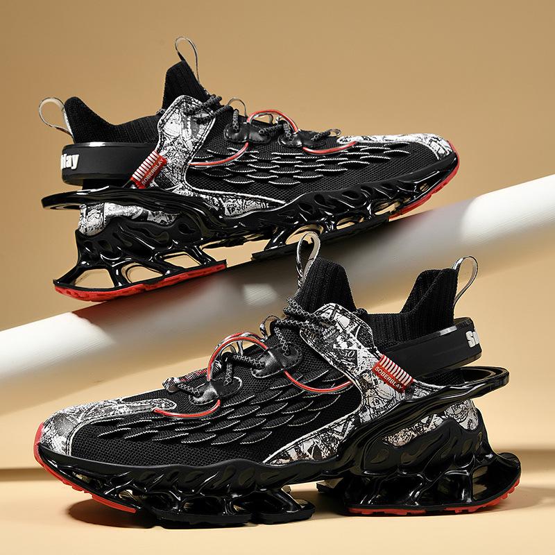 Men's Tech-Inspired Shock-Absorbing Razor Sneakers
