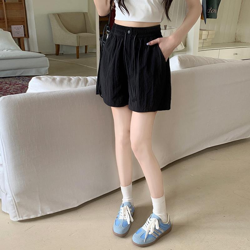 Elastische High Waist Weite Beine Schnelltrocknende Lässige Shorts Damen Sommerkleid Alles Koreanische Version Sport Strand