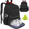 Großer Sportschläger-Rucksack mit separatem Schuhfach und mehrschichtigem Stauraum für Reisen