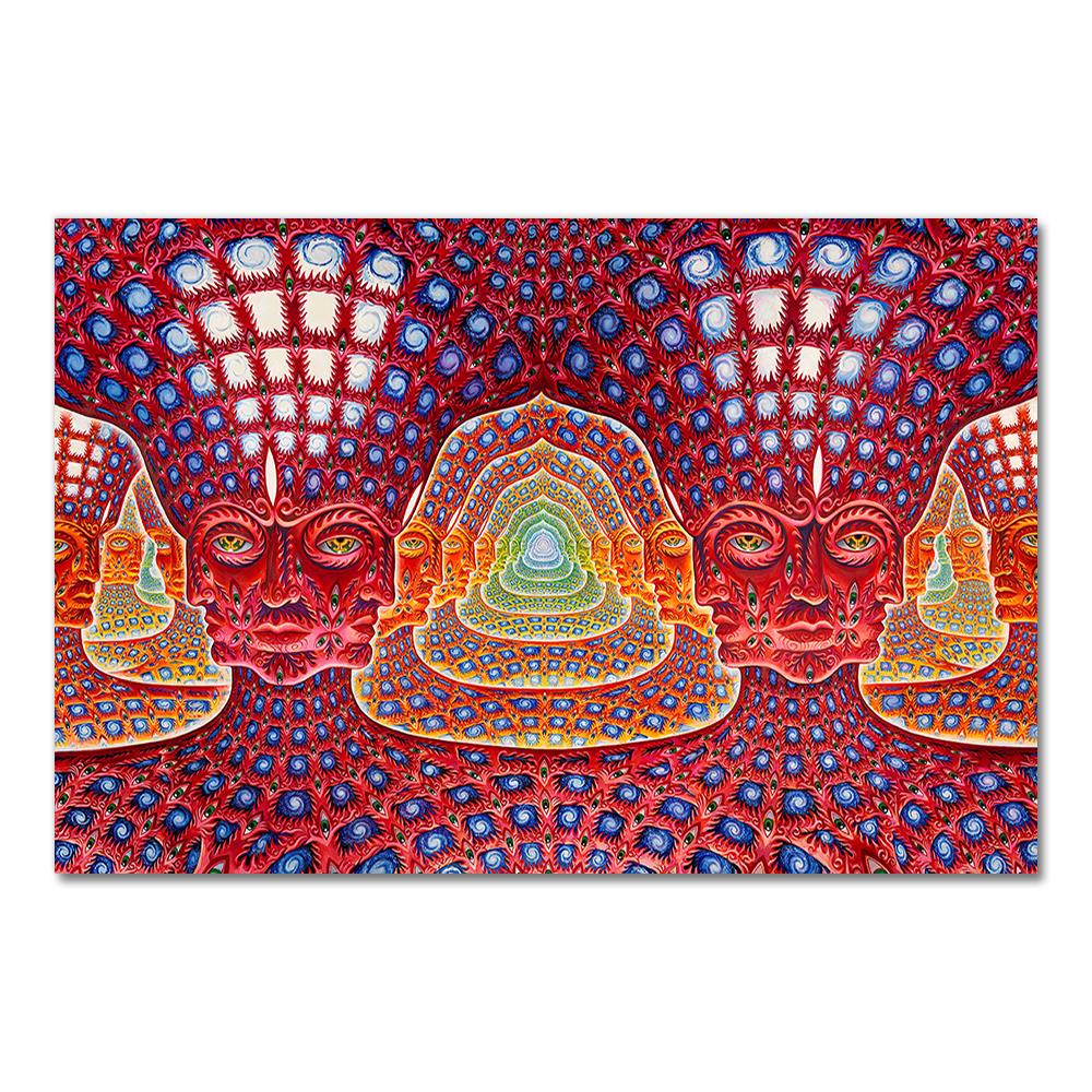 Alex Grey Psychedelic Trippy Tree Life Modular Pictures Modern Home Decoration Wall Art Canvas Prints Painting Bedroom Poster