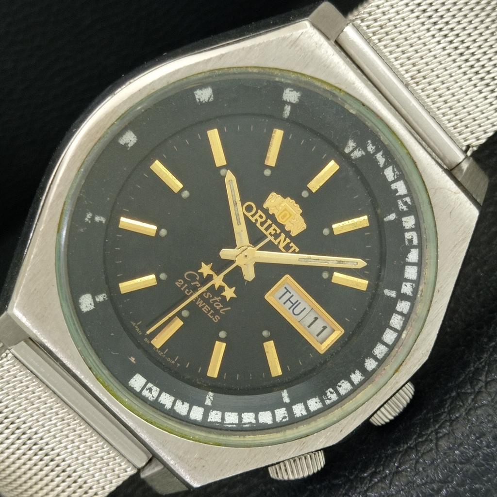 

АВТОМАТИЧЕСКИЕ 46941 ВИНТАЖНЫЕ ORIENT CRYSTAL ЯПОНИЯ МУЖСКИЕ ОРИГИНАЛЬНЫЕ ЧАСЫ С ЦИФЕРБЛАТОМ a705000-1