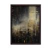 City Lights, Poster In Black And Gold City Lights, Poster In Black And Gold, 70X100 Cm, Unframed, Premium Canvas On Stretcher