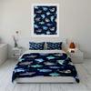Shark Pattern Bedding Set Bedding set (1 duvet cover, 2 pillowcases, duvet not included)
