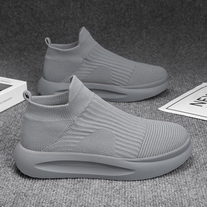 Shoe for Men Fashi Mesh Sock Shoes Outdoor Flat Bottom Anti-slip Breathable Casual Sports Vulcanized Shoes Zapatos Casuales