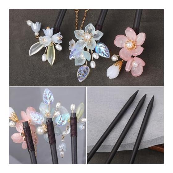 Kanzashi Hairpin, Simple & Stylish, Accessory Parts, Hair Tie, Yukata, Graduation Ceremony, Dango Hairstyle, Hair Ornament, Single Pin, Charm
