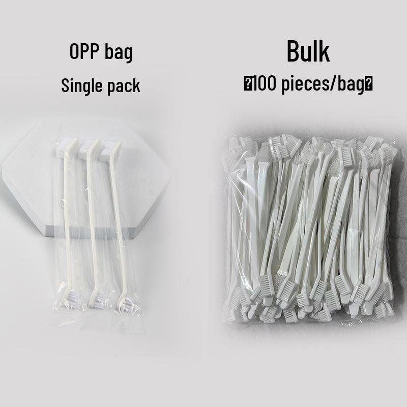 Double-Head Pet Toothbrush for Dogs and Cats - Long Handle for Oral Cleaning