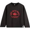 Li Ning Sports Casual Simple Solid Color Round Neck Pullover Sweatshirt Men Sweatshirt Black Chocolate AWDV195-4