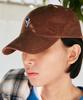 DOLPHIN WAVE APPAREL Dolphin Embroidered Patch Corduroy Ball Cap Camel