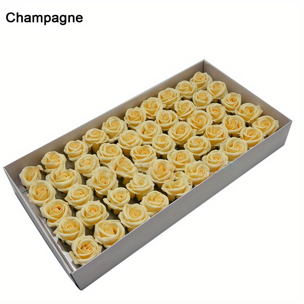 50pcs Handmade Soap Roses, 4 Layer Roses, DIY Flower Head, Wedding Rose Flowers Decor, Valentine's Day Romantic Bouquet