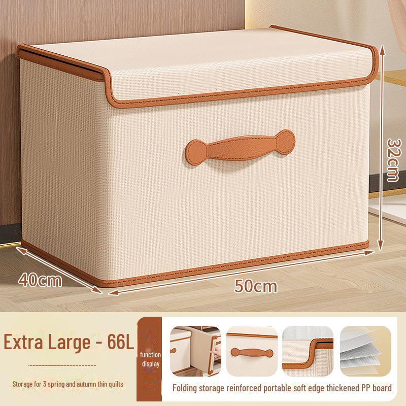 Large Foldable Storage Box with Lid for Clothing and Pants