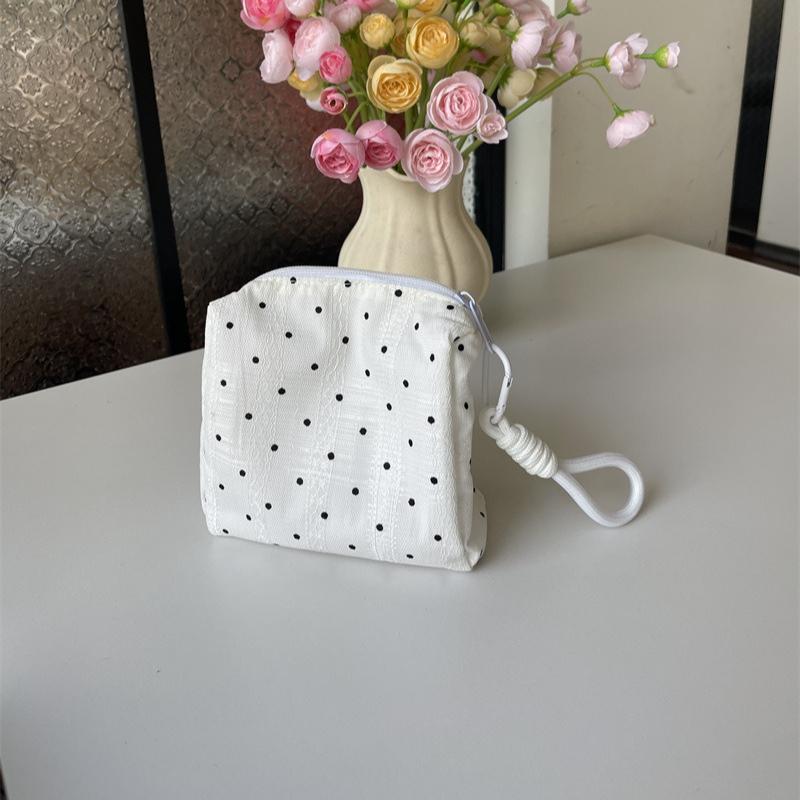 

Black Dot Makeup Bag for Women Cosmetic Organizer Pouch Sweet Style Toiletry Bag Case