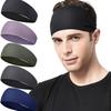 European American Summer Soft Fitness Headbands Running Sports Yoga Sweat-Absorbent Dry Thin Breathable Elastic Polyester Cotton