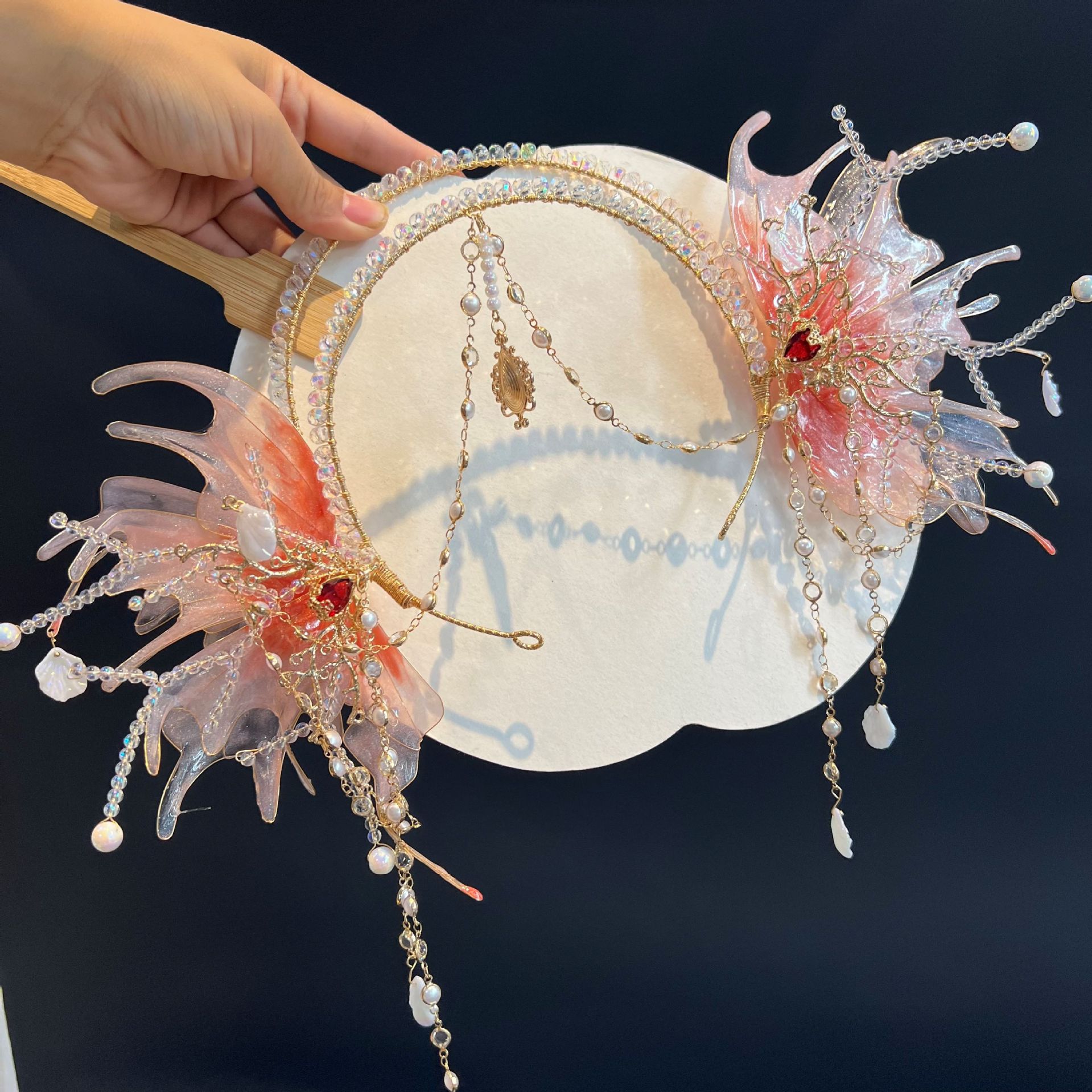 Tassel mermaid super Hanfu national style fairy crown princess ancient hair accessories sweet beautiful woman mermaid ancient