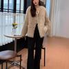 Autumn and winter Toka imitation fox fur integrated coat women's imitation lamb wool double-breasted imitation fur thickened coat