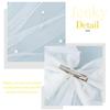 Pearl Bow Bridal Veil, White Tulle Clip On Elegant Wedding Hair Accessory