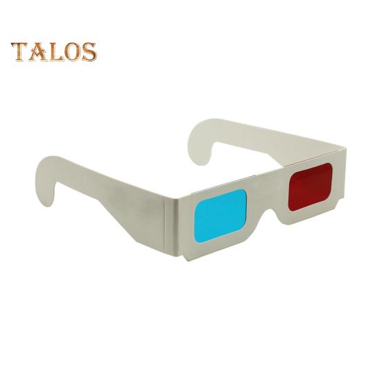 10/20/30/50/100 Pairs Red Blue Stereo Glasses 3D Paper Glasses Foldable Paper Temple 3D Glasses Film Decoration