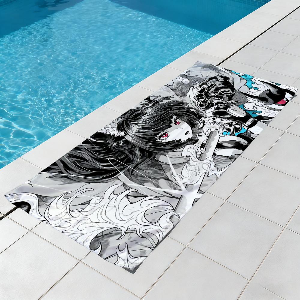 Zenless Zone Zero Hoshimi Towel Gift For Travel Gym Sauna Travel Spa Shower Camping Quick Dry Sports Beach Towels Soft Pool
