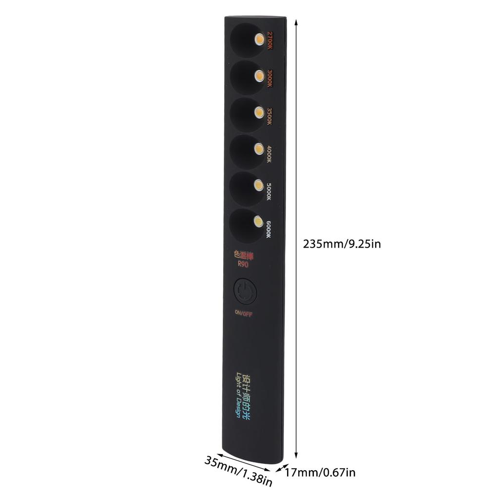 6 Modes Color Temperature Lamp Stick Rechargeable 2700K‑6000K Photography Light Wand Light Meter Motion Sensor Light Tools