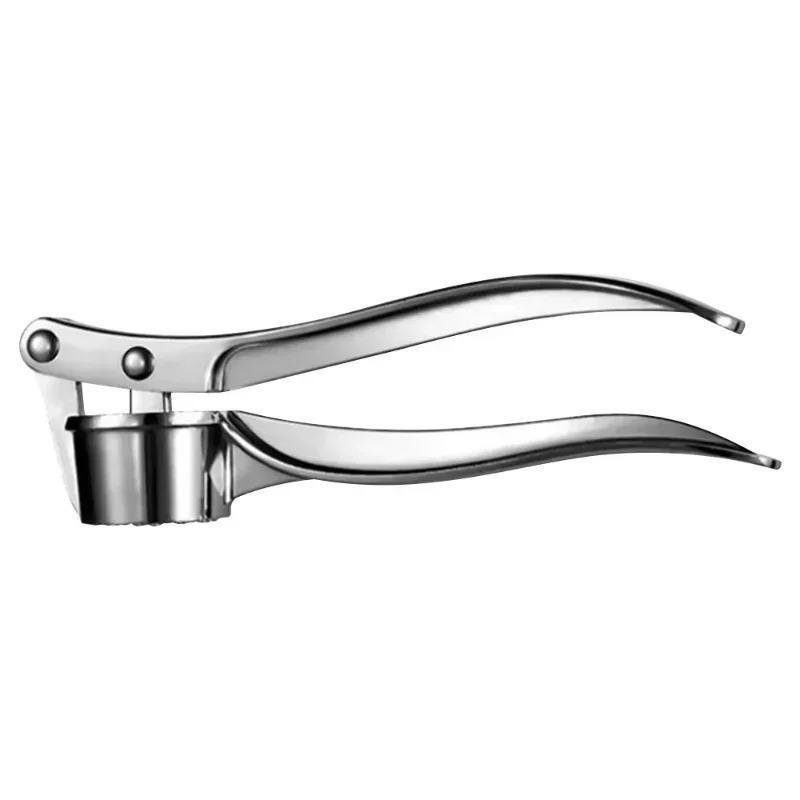 

Aluminum Alloy Manual Garlic Press Grinder, Multifunctional Garlic Mincer Crusher, Portable Kitchen Gadget for Home Cooking Grinding Tools 1PC срібний