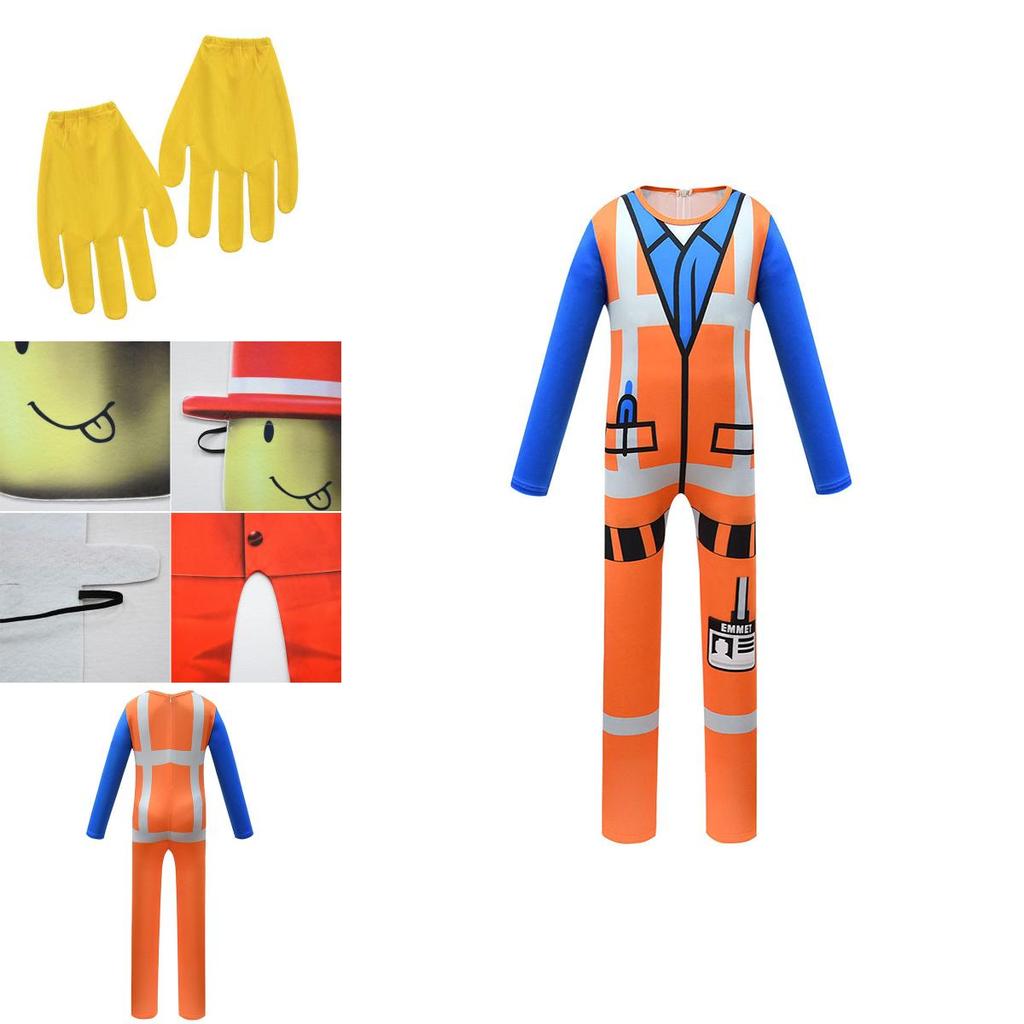 Auffälliges Roblox Cosplay Kostüm Kinder Jumpsuit für Halloween und Partys
